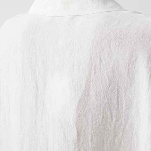 Raey | 100% Linen Patch-pocket Smock Top in White | Size S/M - Picture 3 of 10